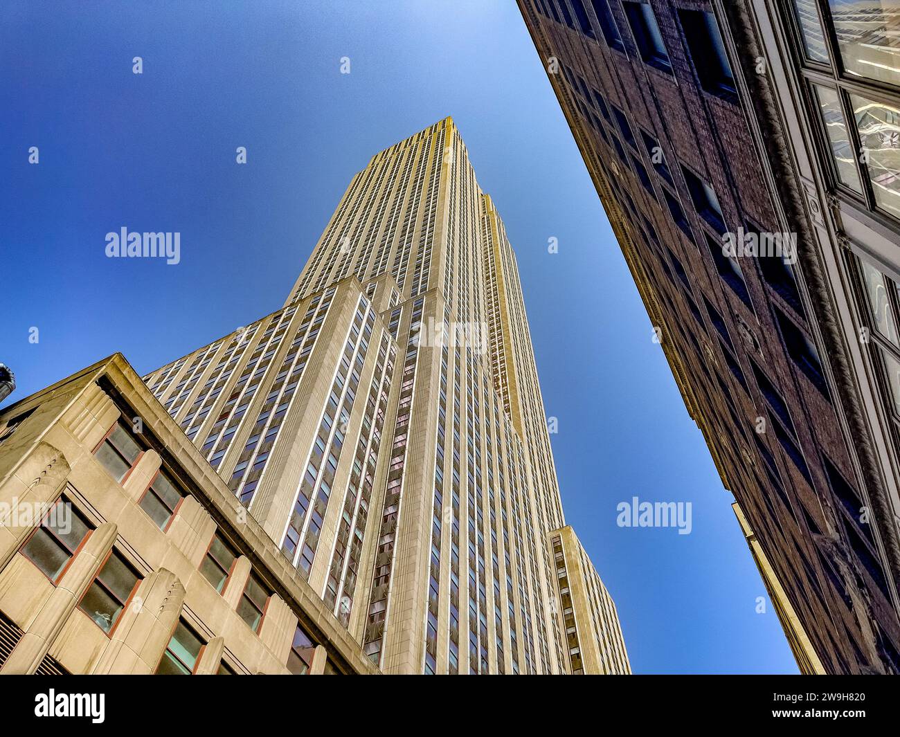 The fabulous business skyscraper Empire State Building in Manhattan, is ...