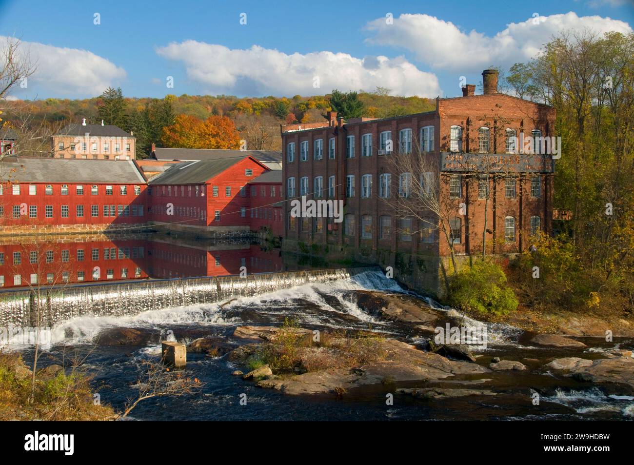Historic Collins Company factory along Farmington River, Collinsville