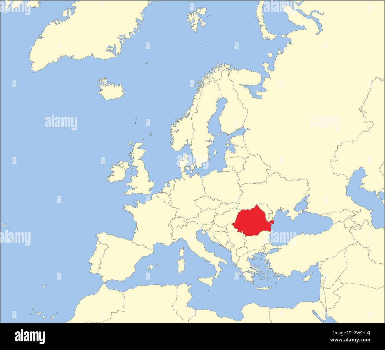 Location Map Of ROMANIA EUROPE Stock Vector Image Art Alamy