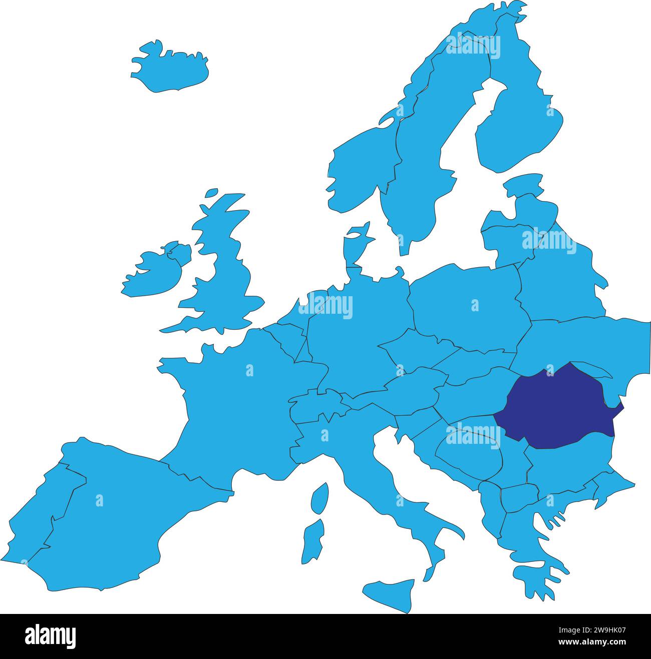 Location map of ROMANIA, EUROPE Stock Vector Image & Art - Alamy