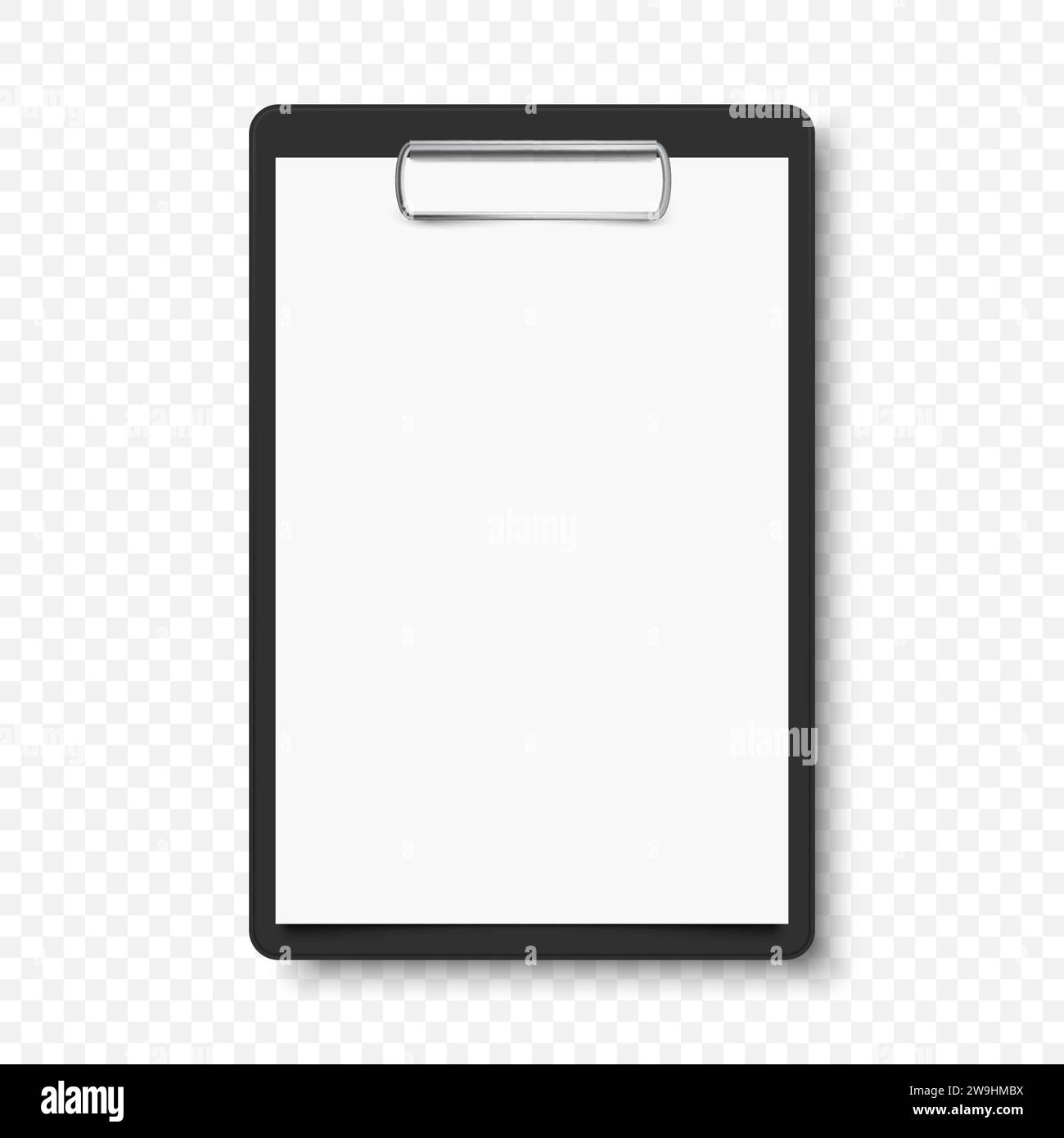 Black clipboard with blank white sheet Stock Vector Image & Art - Alamy