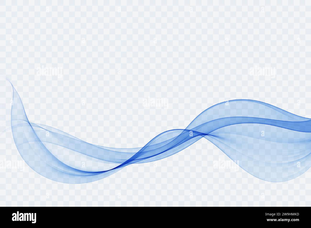 Abstract blue wave on a transparent background Stock Vector Image & Art ...