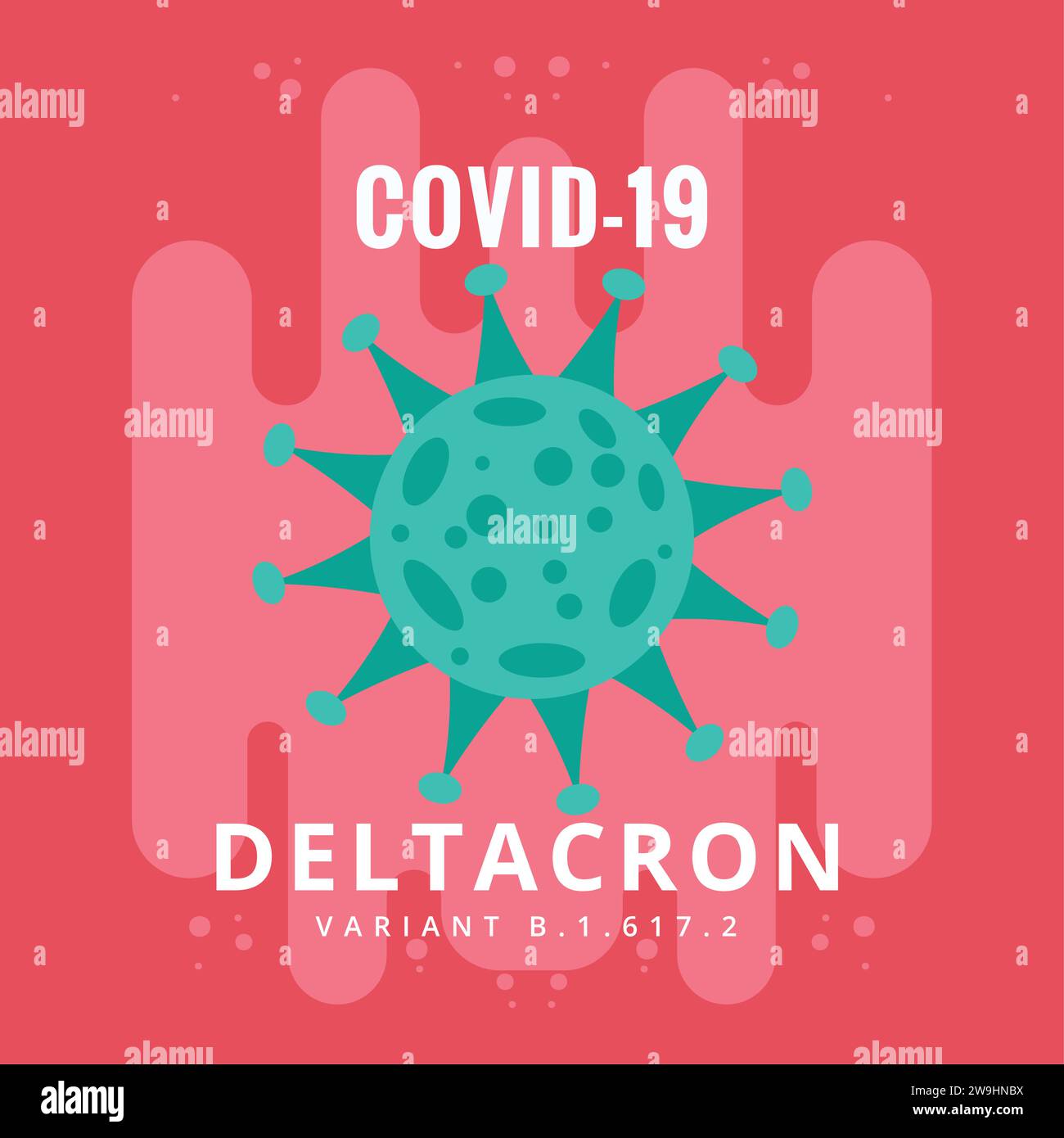 Colored covid poster deltacron variant Vector Stock Vector Image & Art ...