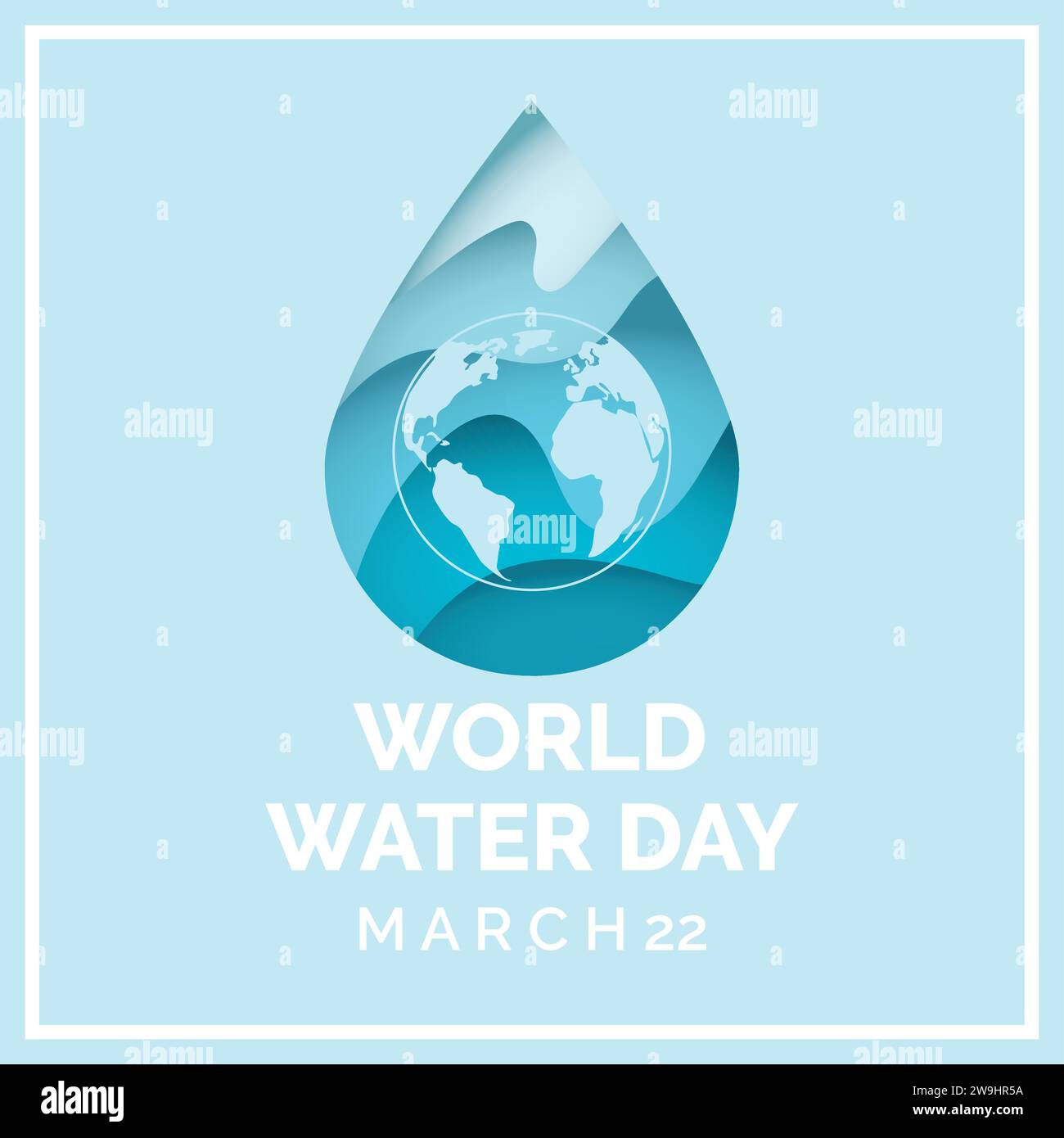 World water day image Drop of water Earth globe silhouette Vector Stock Vector Image & Art Alamy