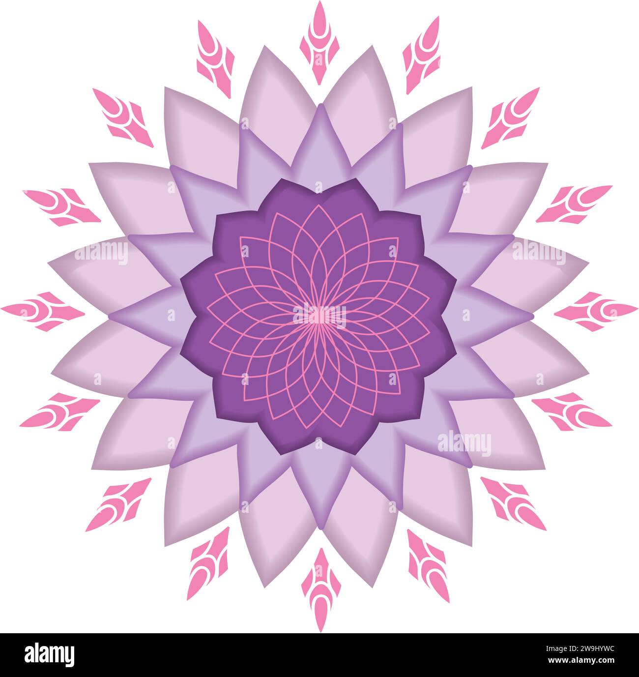 Isolated colored blossom lotus flower Vector Stock Vector Image & Art ...