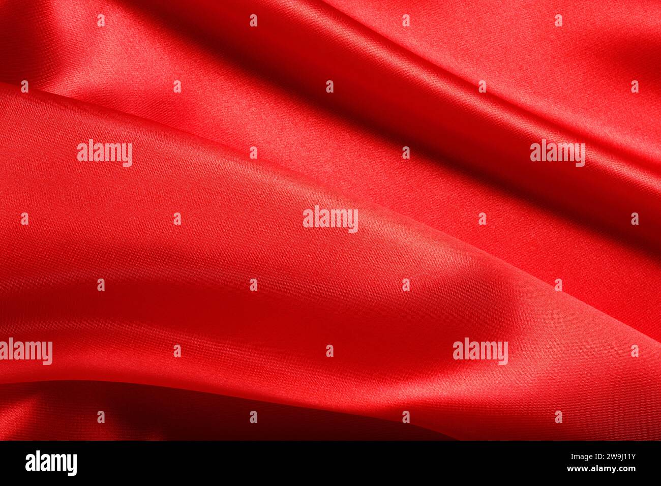 Background with red silk fabric Stock Photo