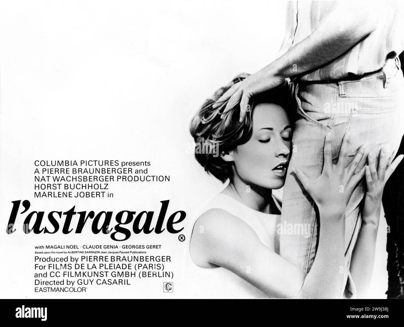 HORST BUCHHOLZ and MARLENE JOBERT in L'ASTRAGALE 1968 director / screenplay GUY CASARIL novel Albertine Sarrazin France - West Germany co-production Films de la Pleiade / CC Filmkunst GmbH / Columbia Pictures Stock Photo
