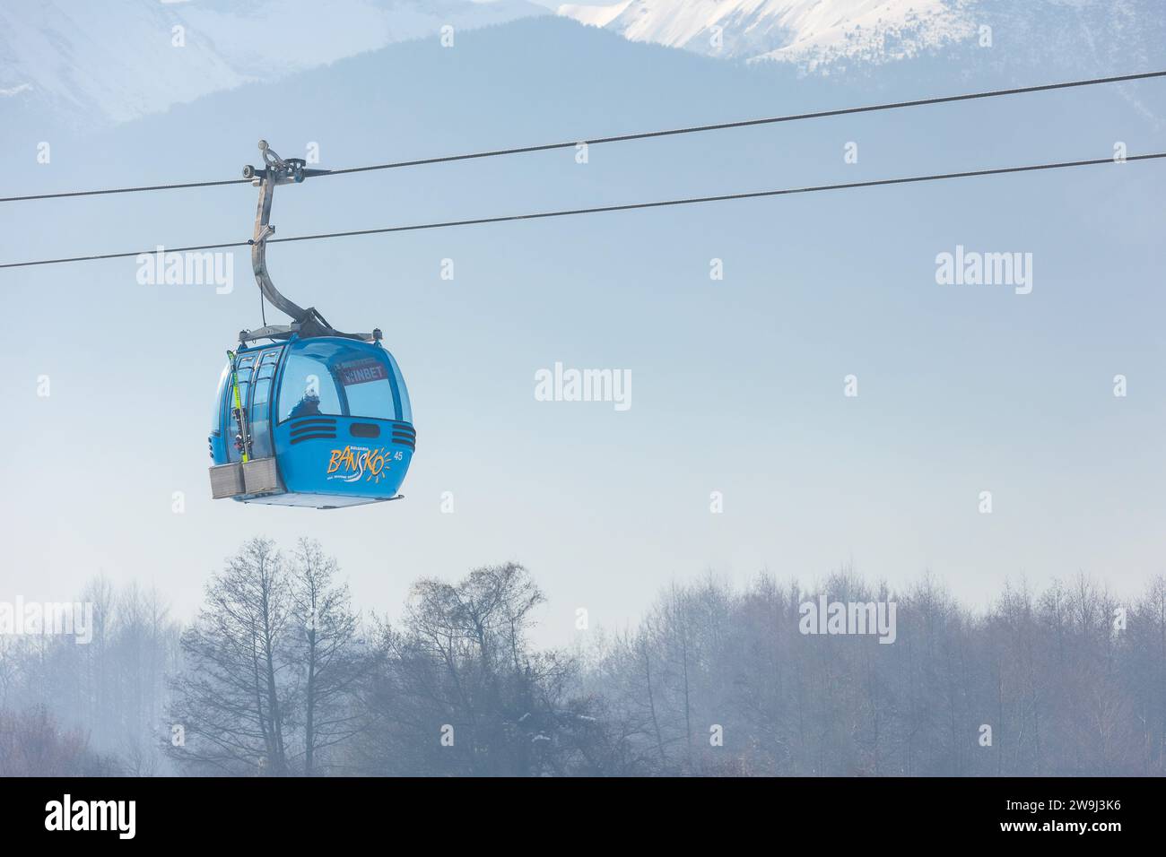 Bansko, Bulgaria December 20, 2023 Bulgarian winter ski resort