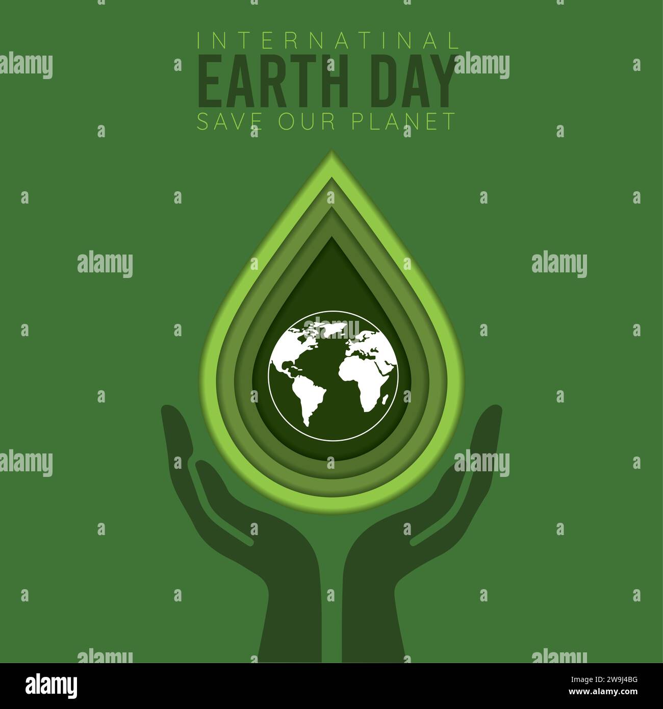 Colored earth day poster hands holding planet Vector Stock Vector Image ...