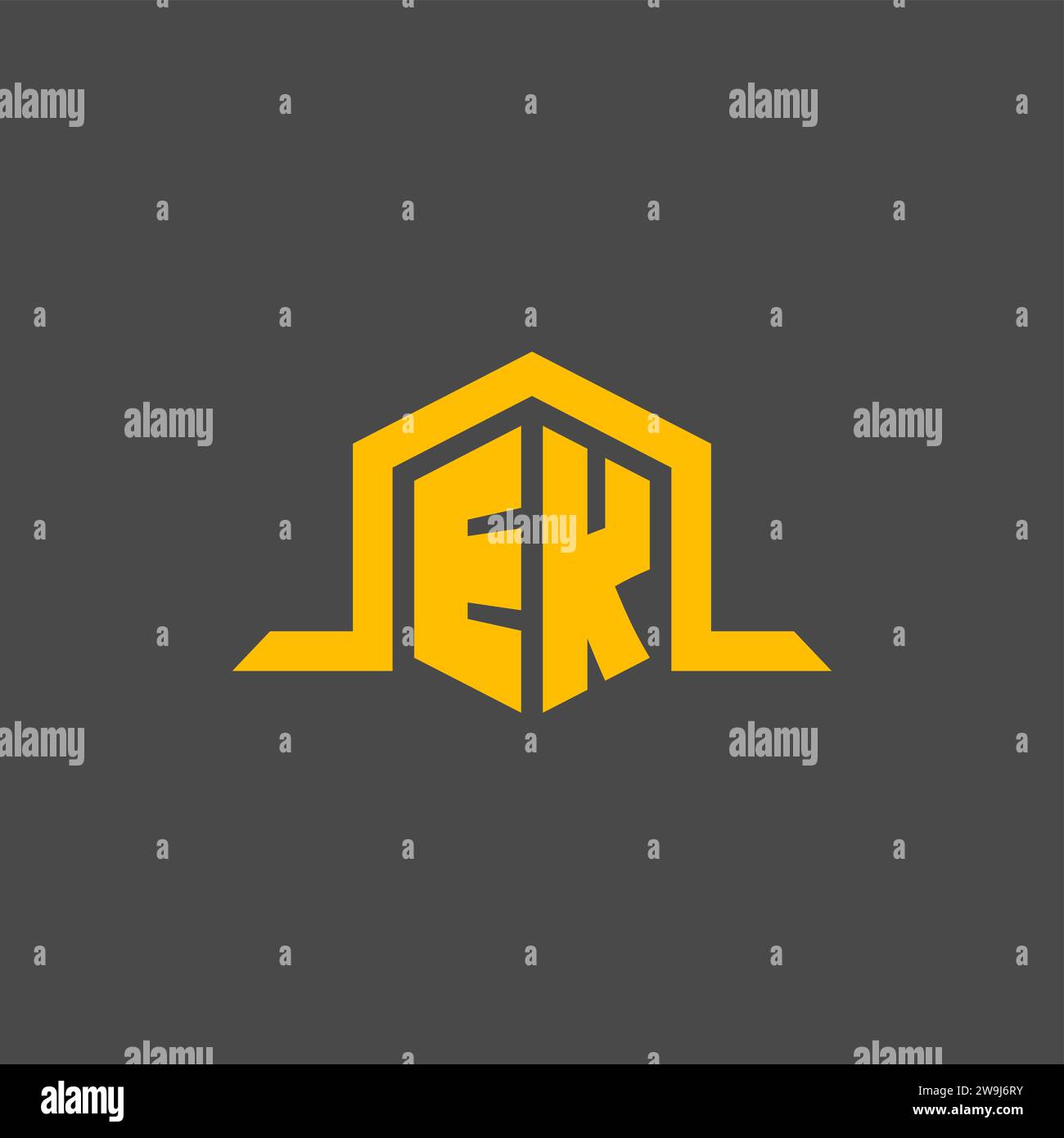EK monogram initial logo with hexagon style design ideas Stock Vector ...