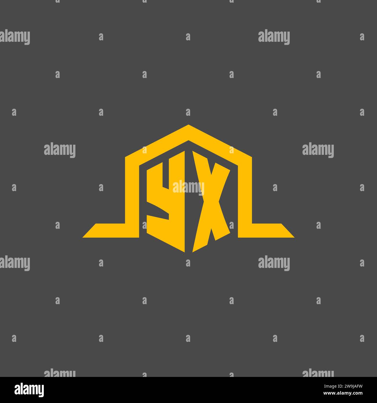 YX monogram initial logo with hexagon style design ideas Stock Vector ...