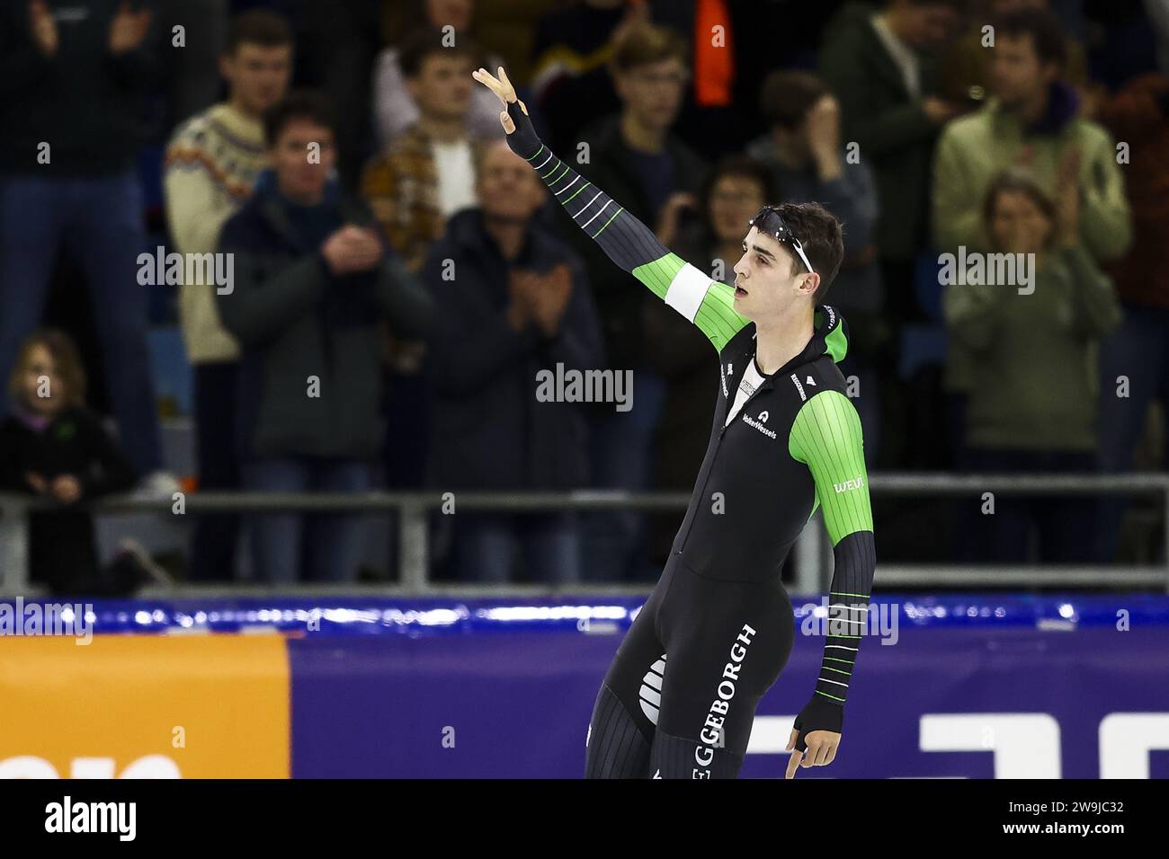 HEERENVEEN Jenning de Boo reacts after the 500 meters during the first day of the National HEERENVEEN Jenning de Boo reacts after the 500 meters during the first day of the National
