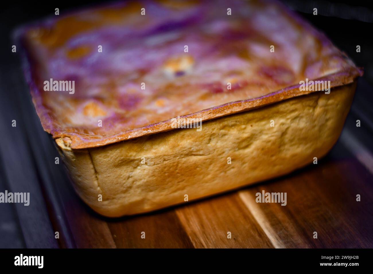 homemade chicken and Leek Pie Stock Photo - Alamy