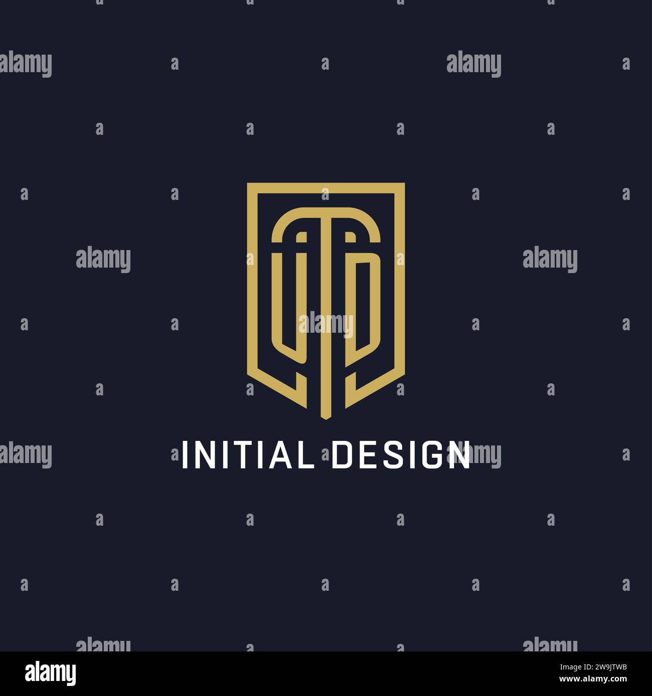 Initial UD shield logo luxury style, Creative company logo design ...