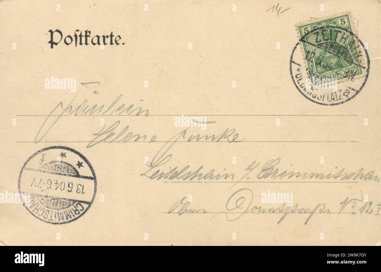 Zeithain, Sachsen - Truppenübungsplatz, Kaiser-Wilhelm-Straße (back ...