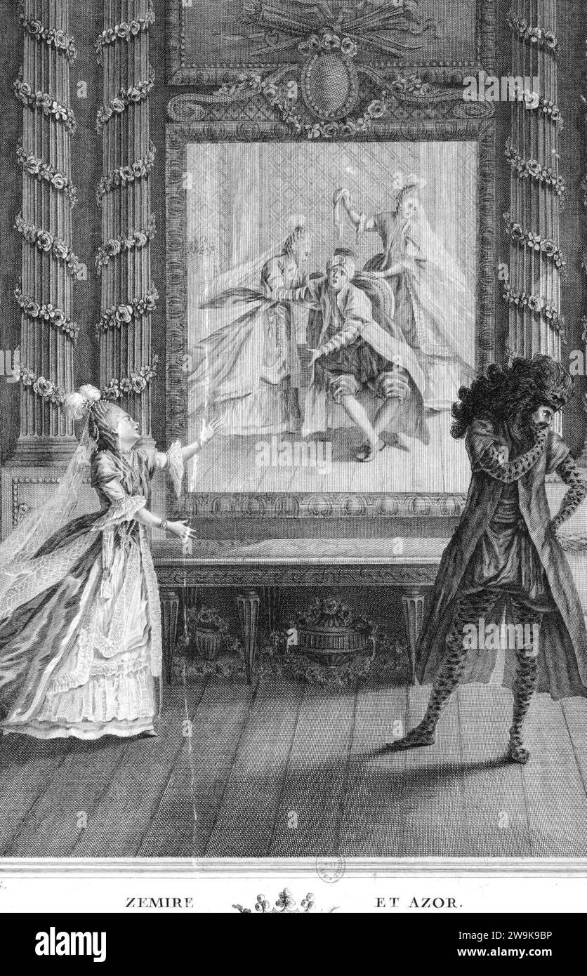 Zemire et Azor, dédié à madame la marquise de Montesse par son très humble et très obéissant serviteur Elluin. Stock Photo