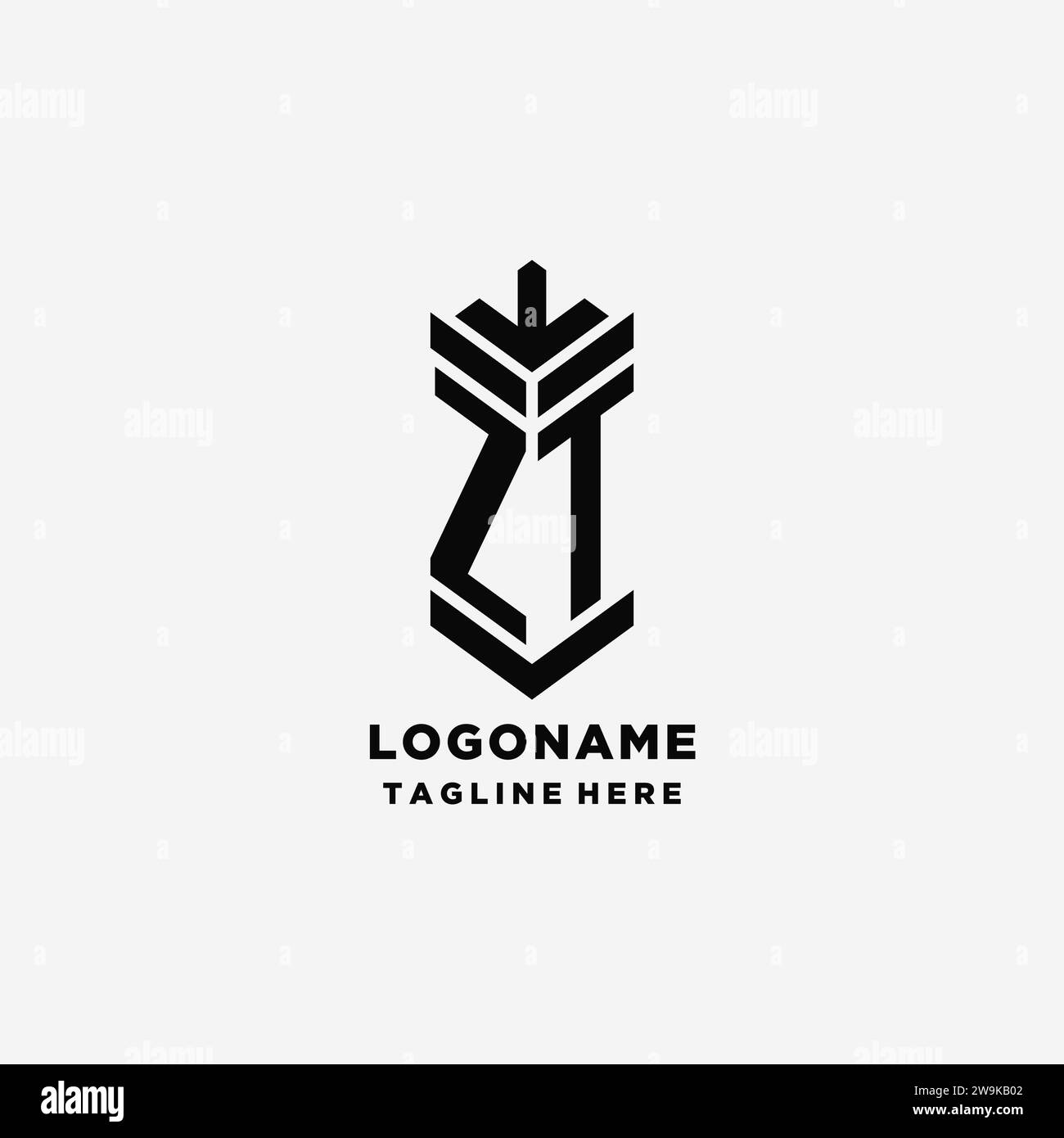 Letter zt logo Black and White Stock Photos & Images - Alamy