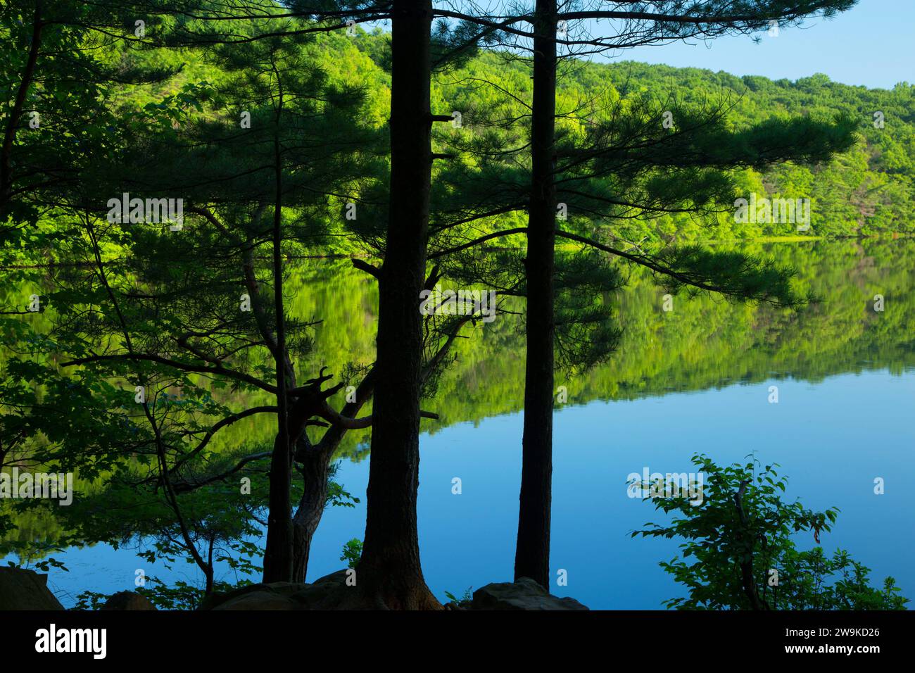 Lake Wintergreen, West Rock Ridge State Park, Connecticut Stock Photo ...