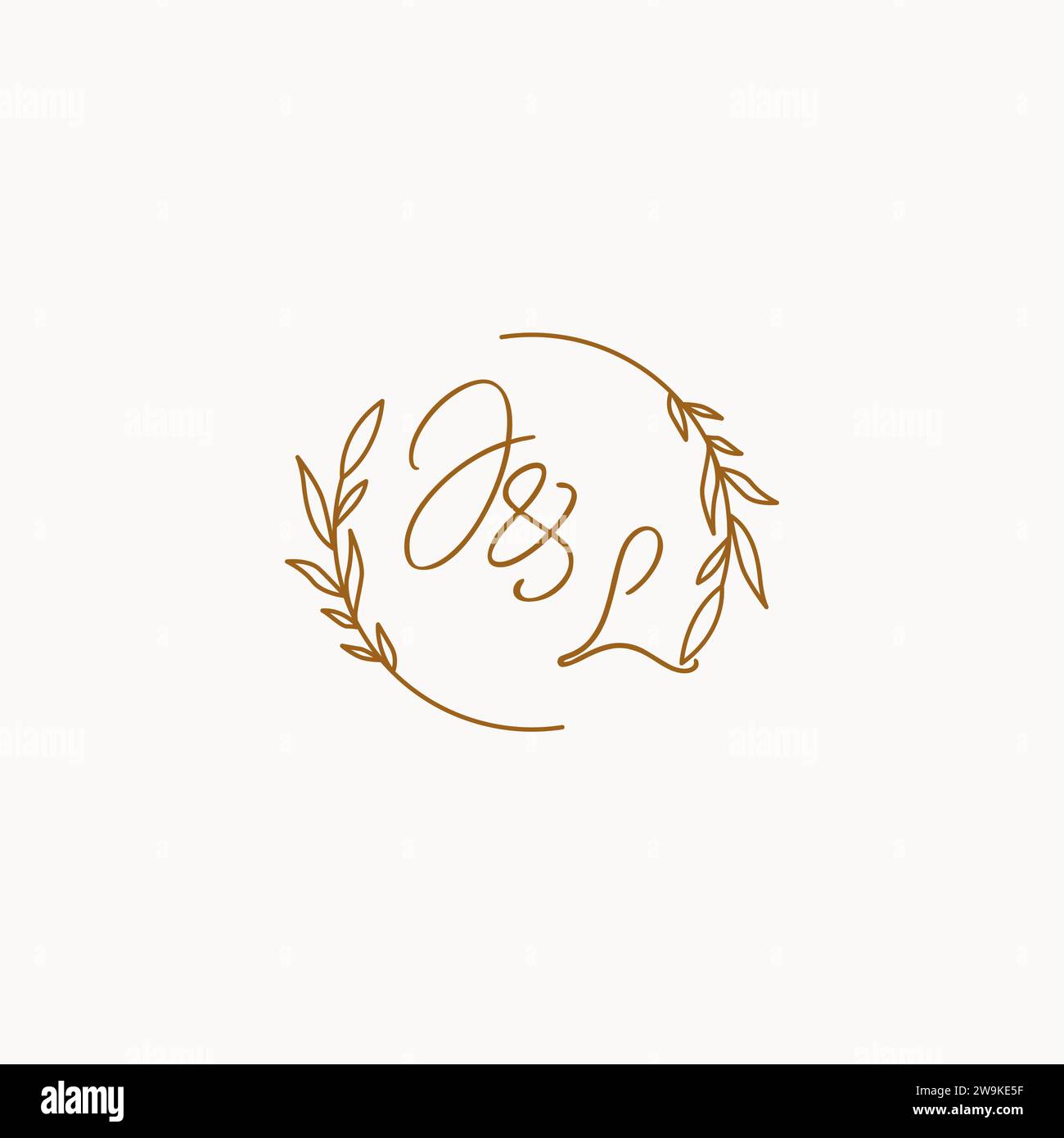 JL wedding initials logo design ideas Stock Vector