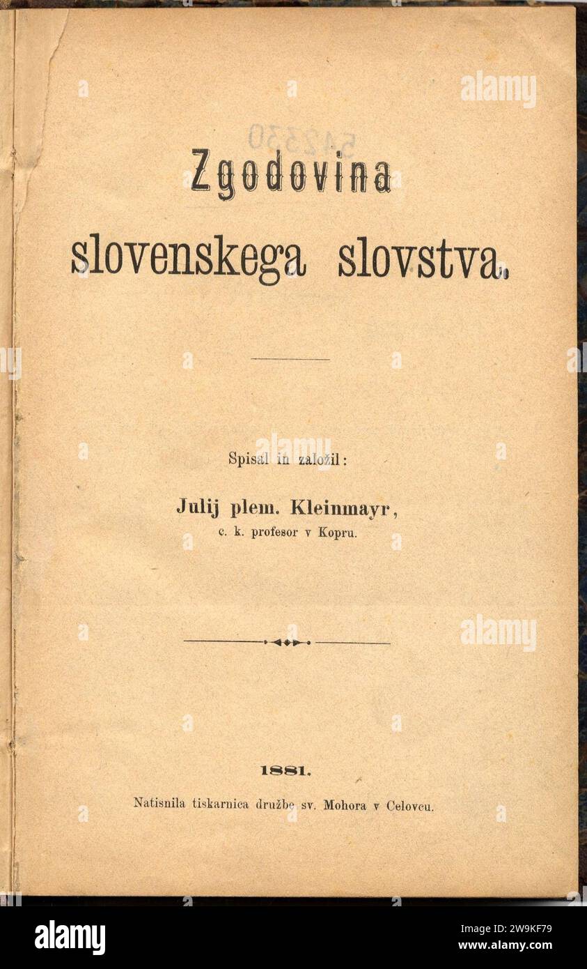 Zgodovina sln slovstva. Stock Photo