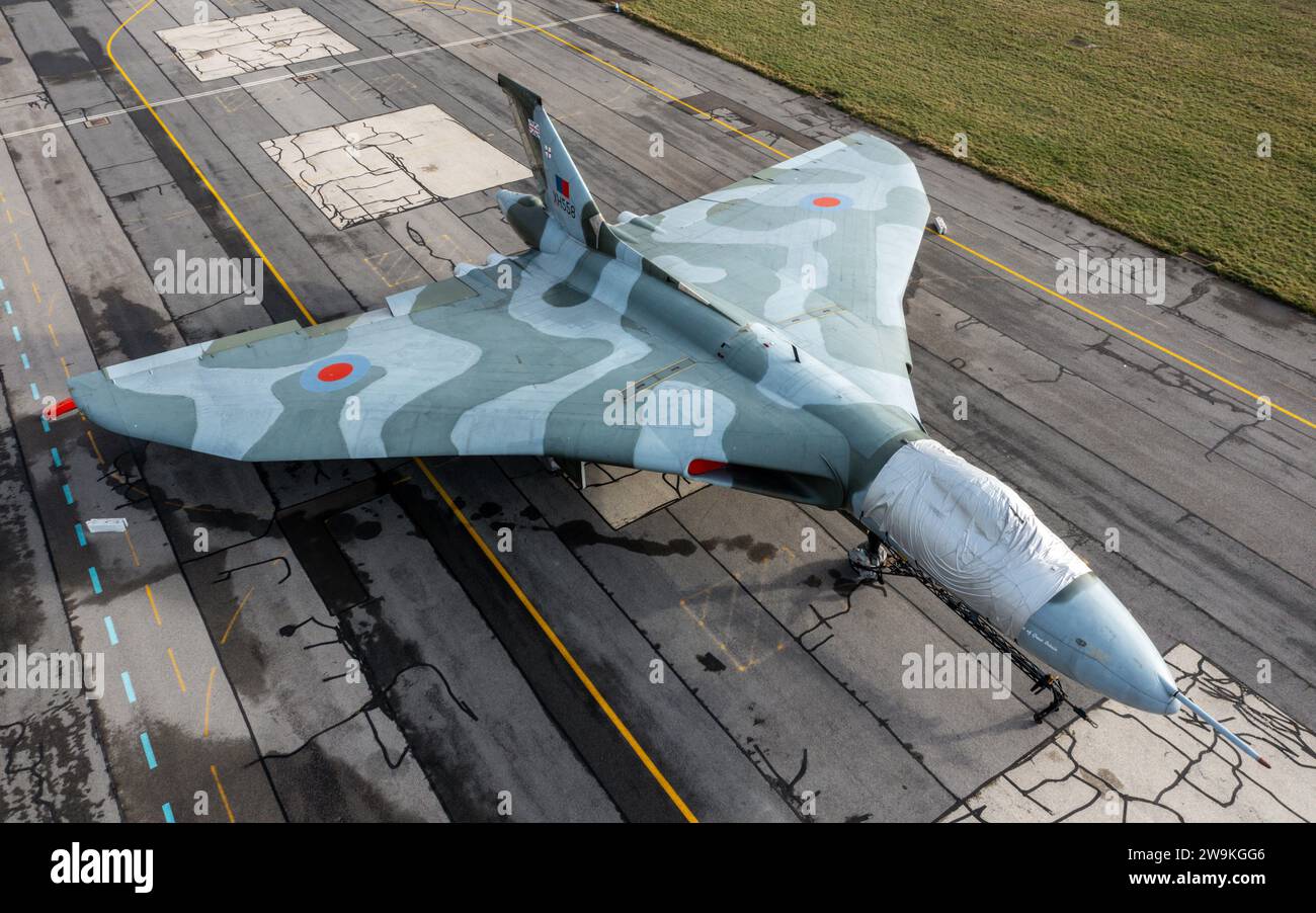 Following the closure of Doncaster Sheffield Airport, AVRO Vulcan XH558 is in search of a new home. Stock Photo