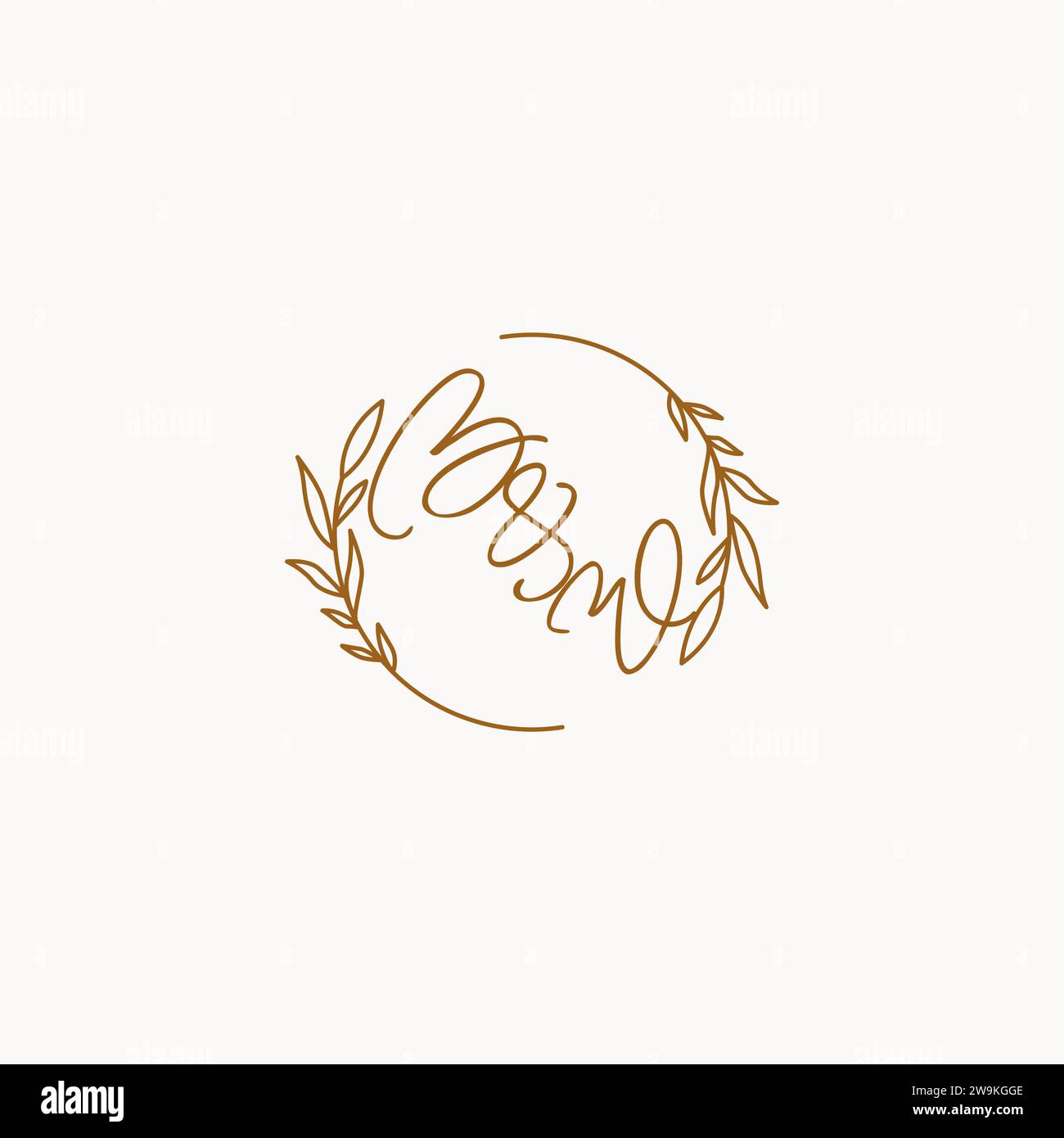 BW wedding initials logo design ideas Stock Vector