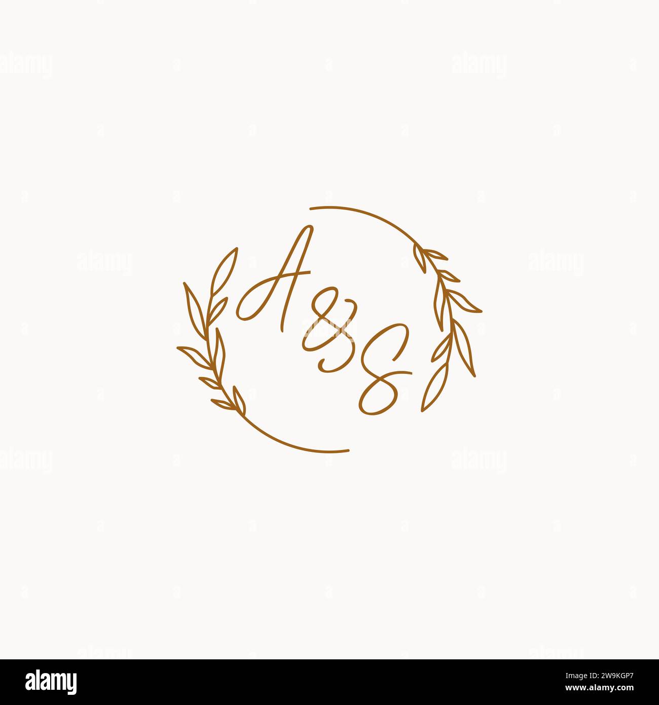 AS wedding initials logo design ideas Stock Vector