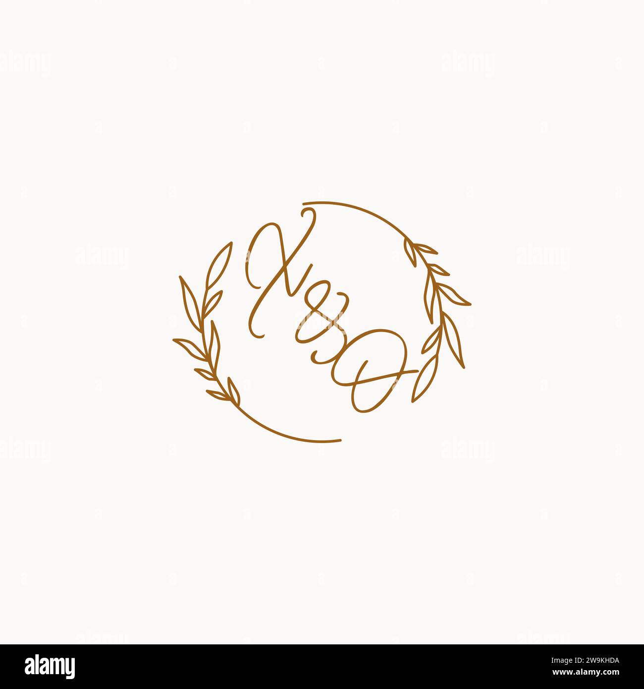 XO wedding initials logo design ideas Stock Vector