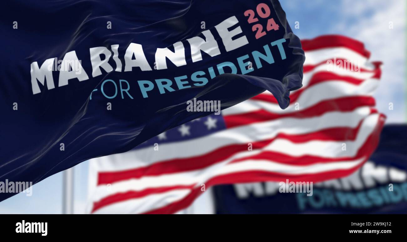 Houston, US, oct. 13 2023 Marianne Williamson 2024 presidential