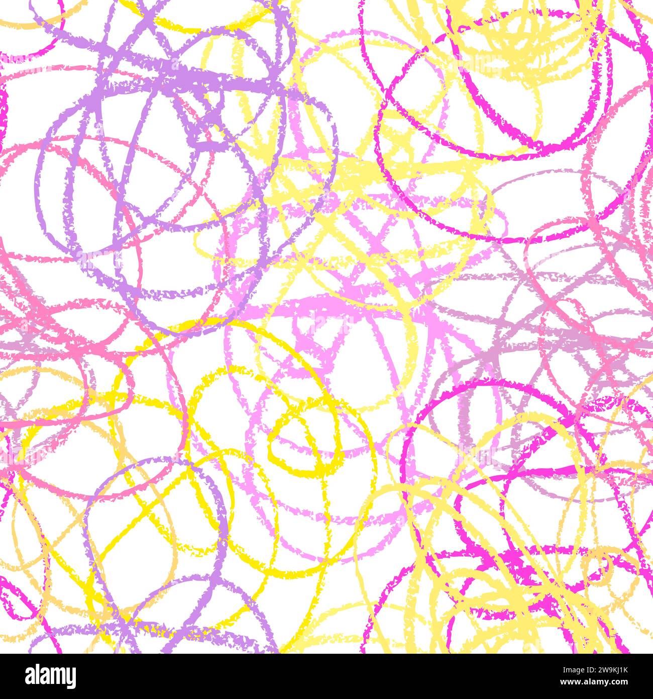 Hand drawn line seamless pattern. Doodle design element. Stock Vector