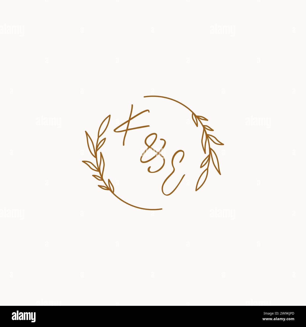 KE wedding initials logo design ideas Stock Vector