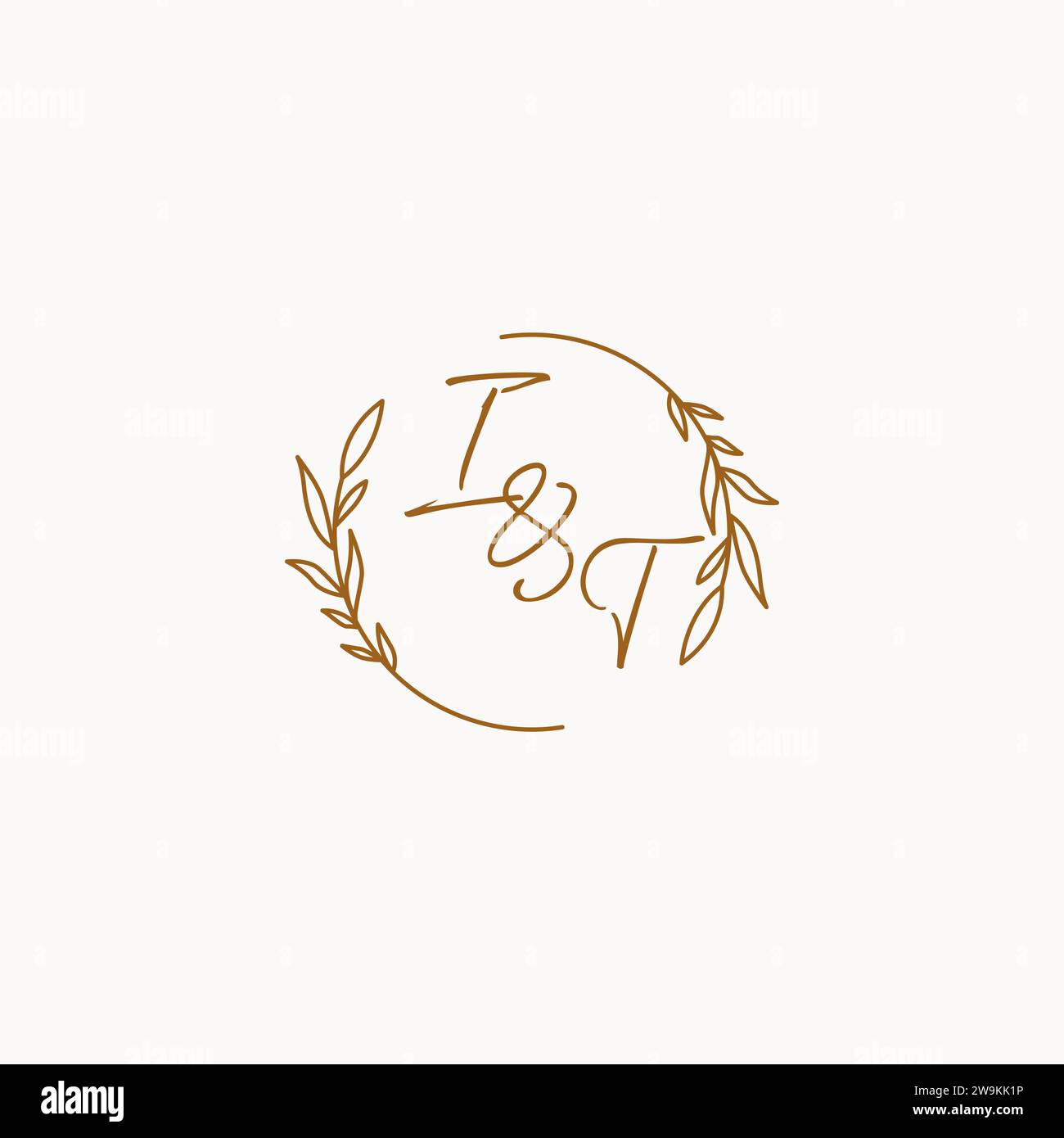 IT wedding initials logo design ideas Stock Vector