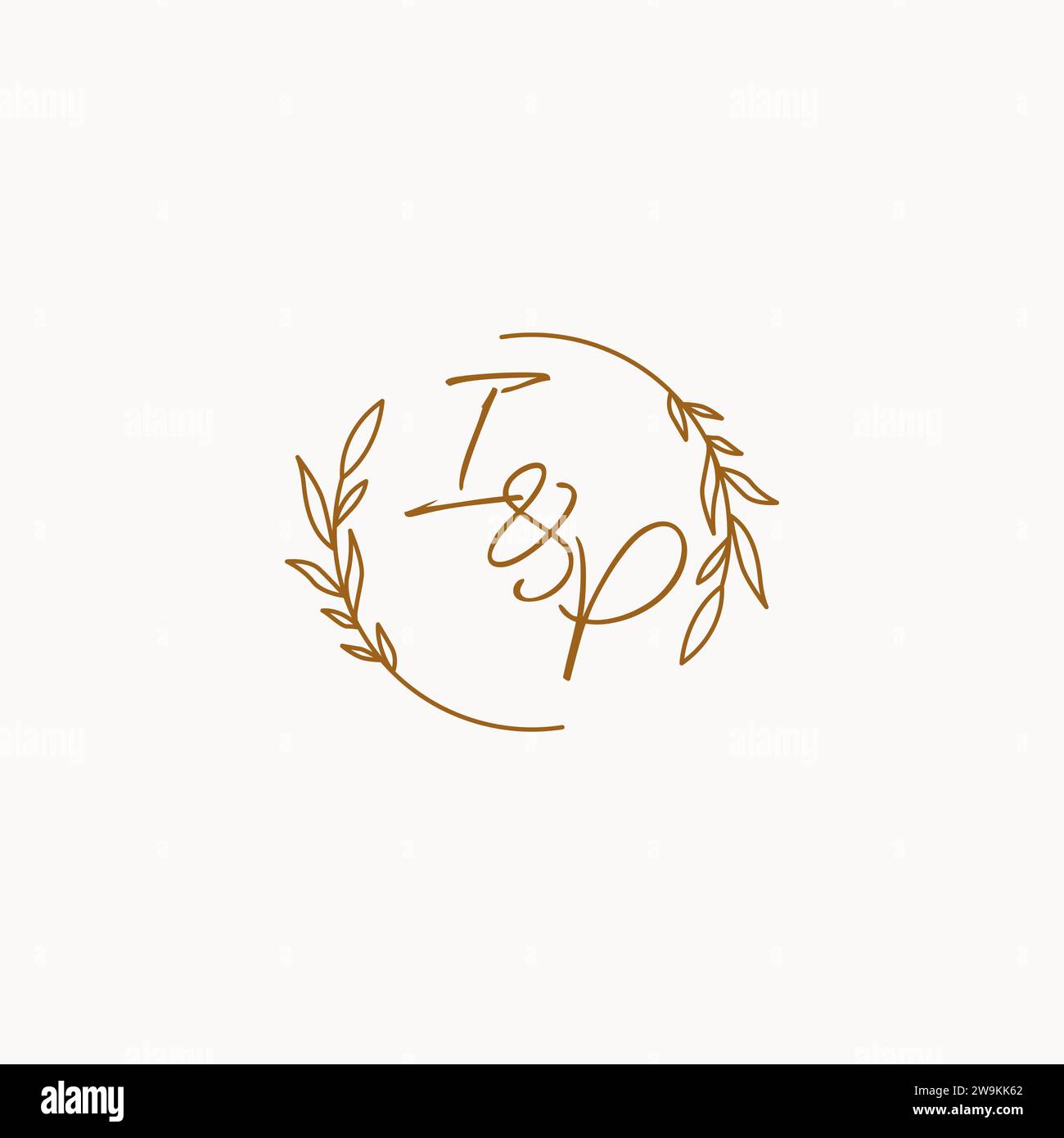 IP wedding initials logo design ideas Stock Vector