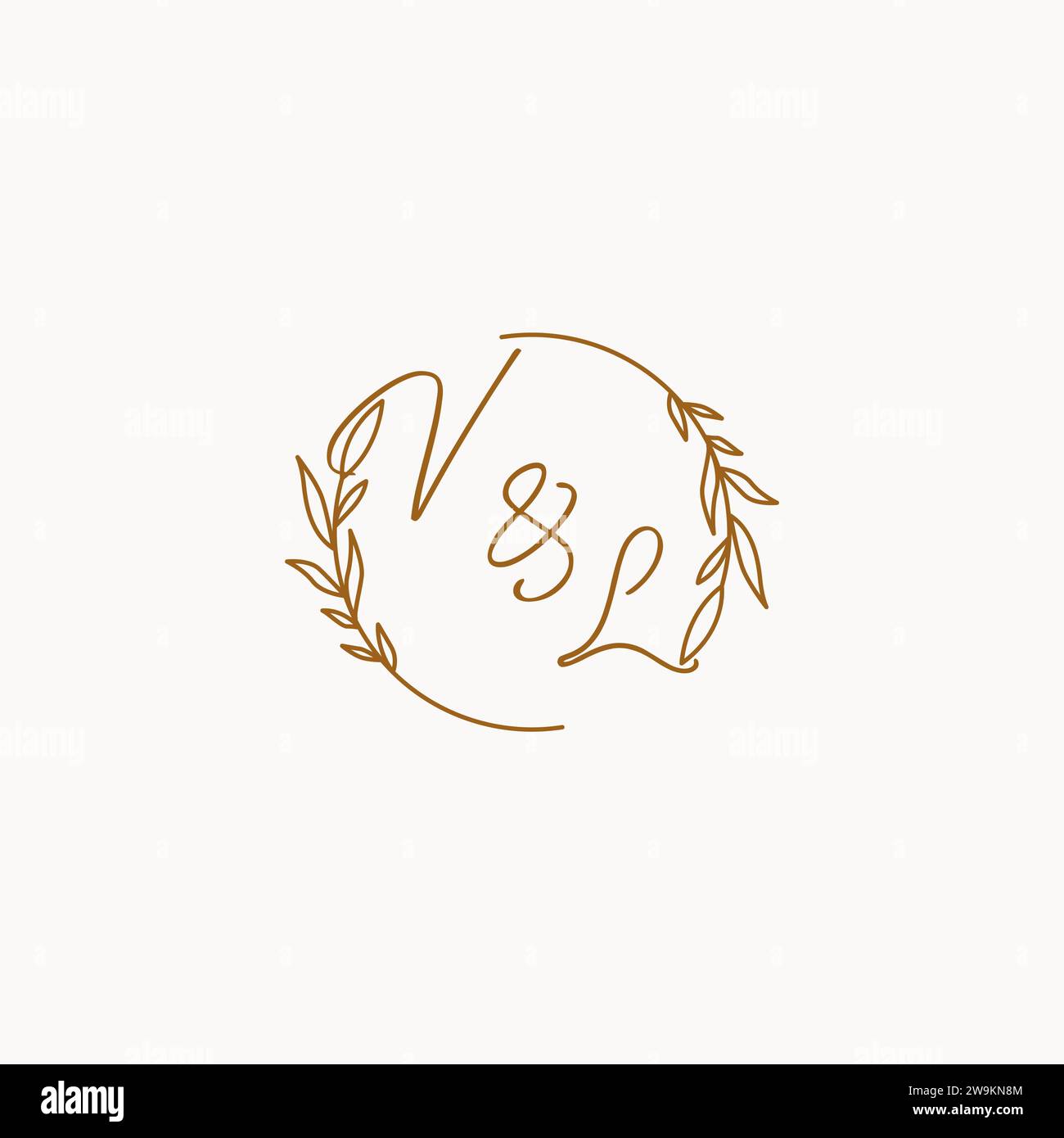 VL wedding initials logo design ideas Stock Vector