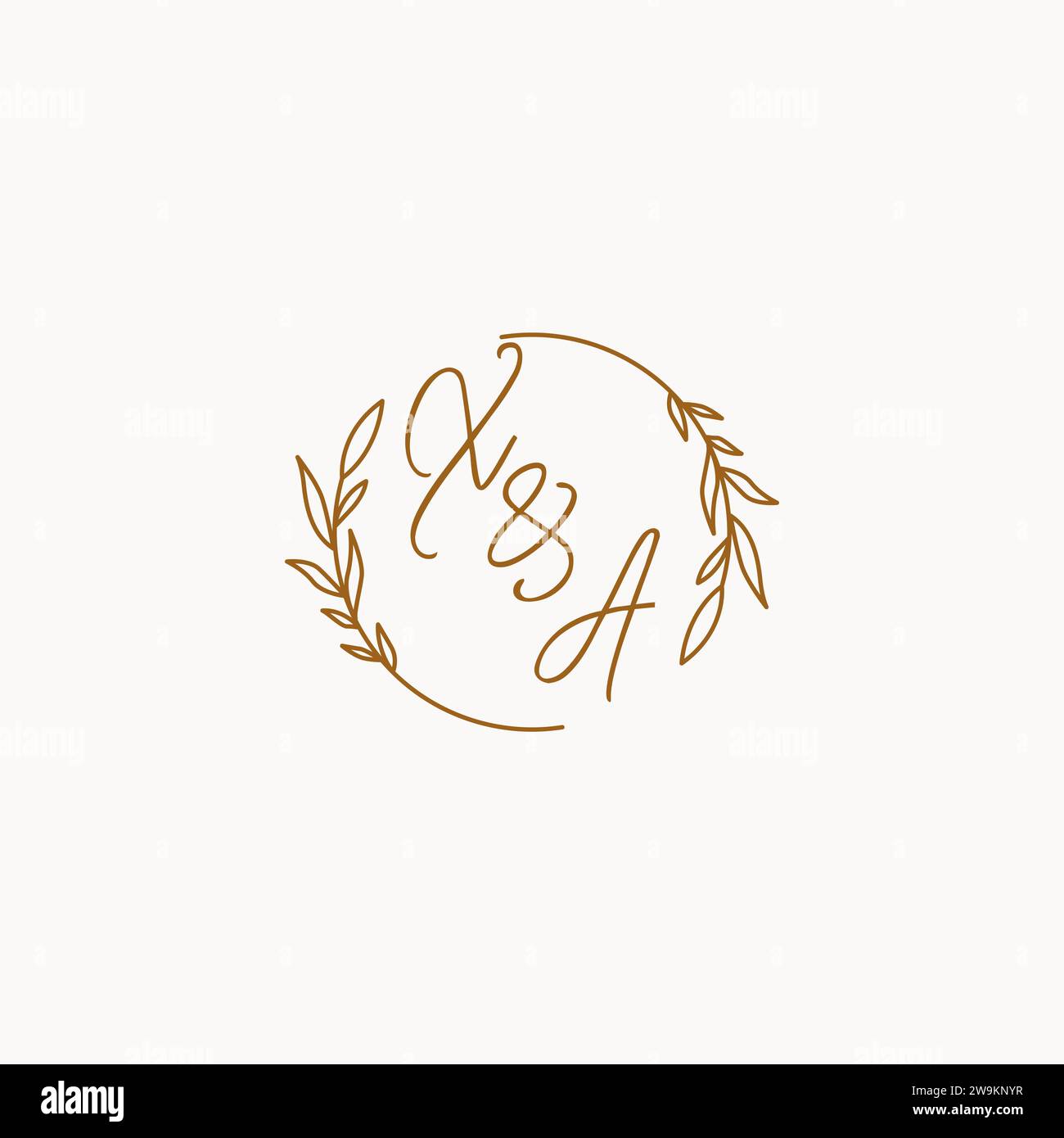 XA wedding initials logo design ideas Stock Vector