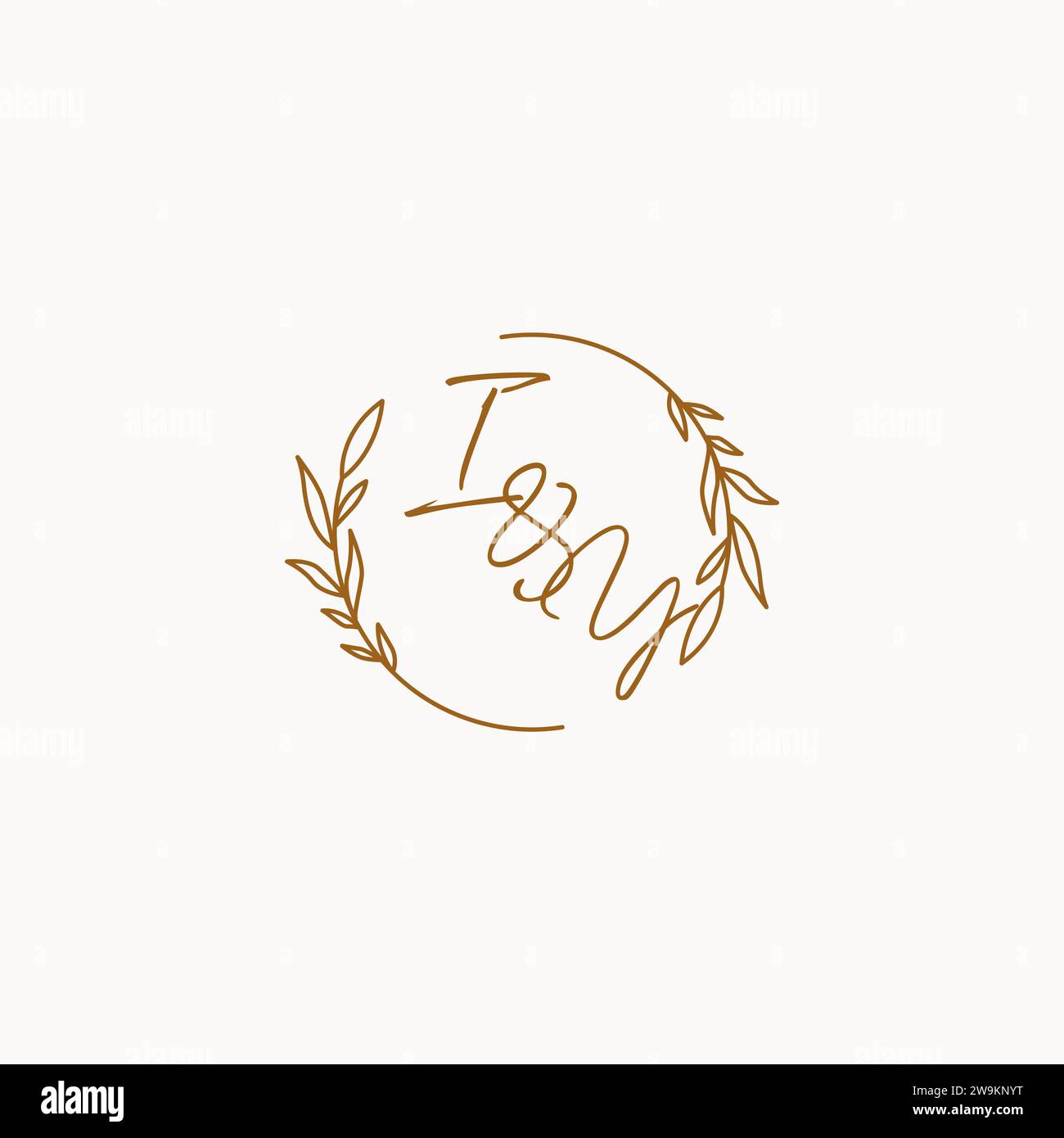 IY wedding initials logo design ideas Stock Vector