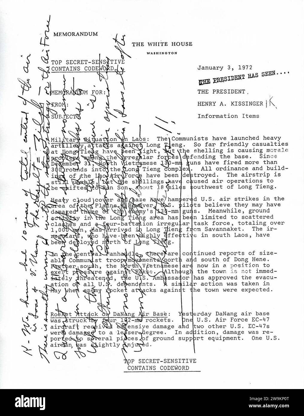 Zilch memo (Richard Nixon Library Stock Photo Alamy