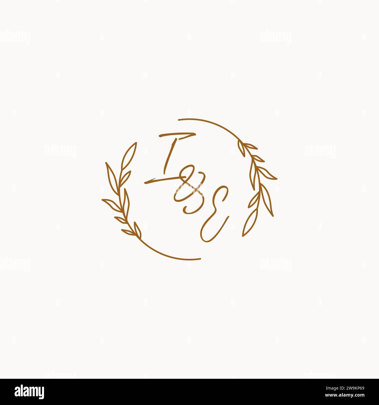 IE wedding initials logo design ideas Stock Vector