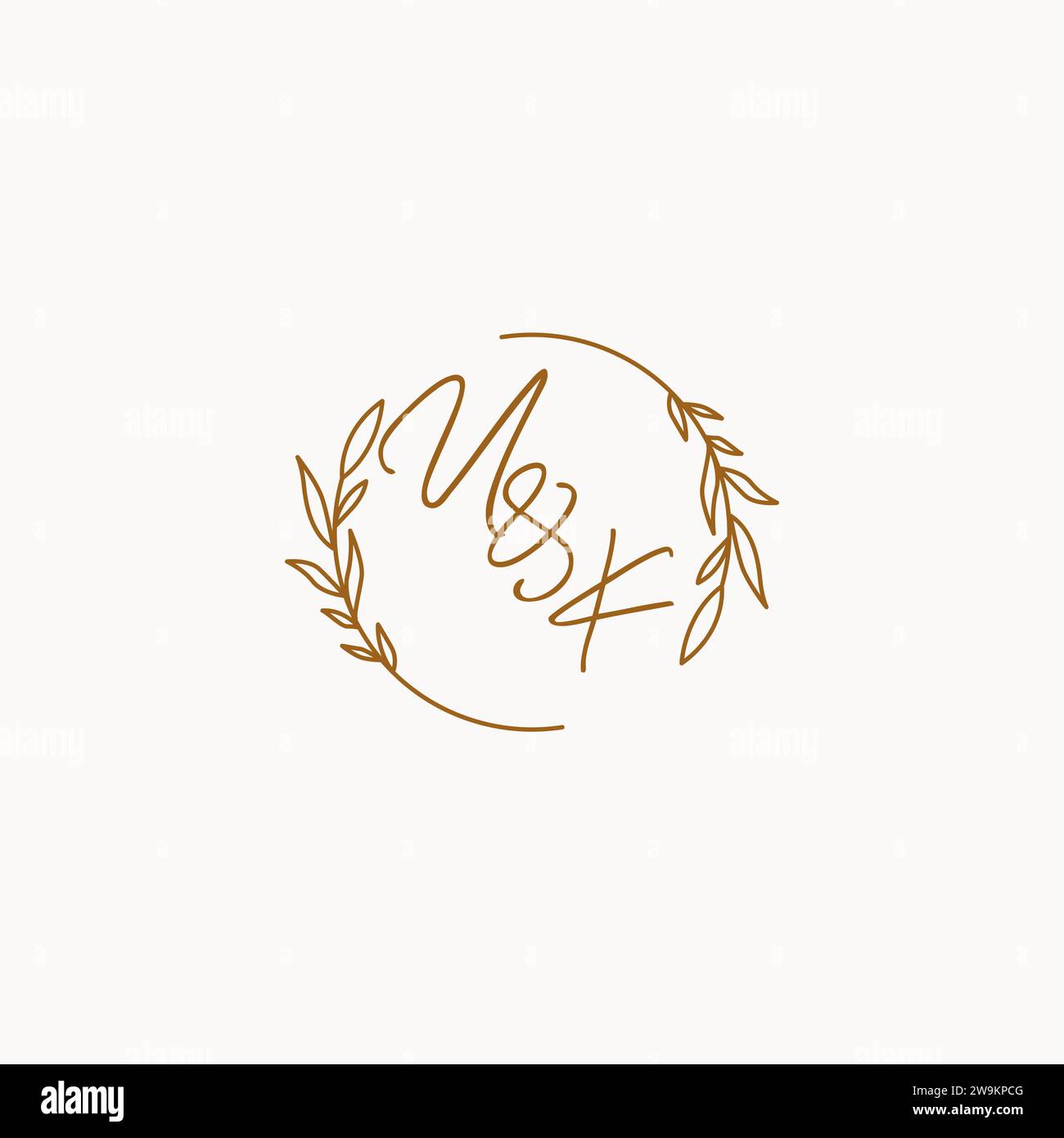 UK wedding initials logo design ideas Stock Vector