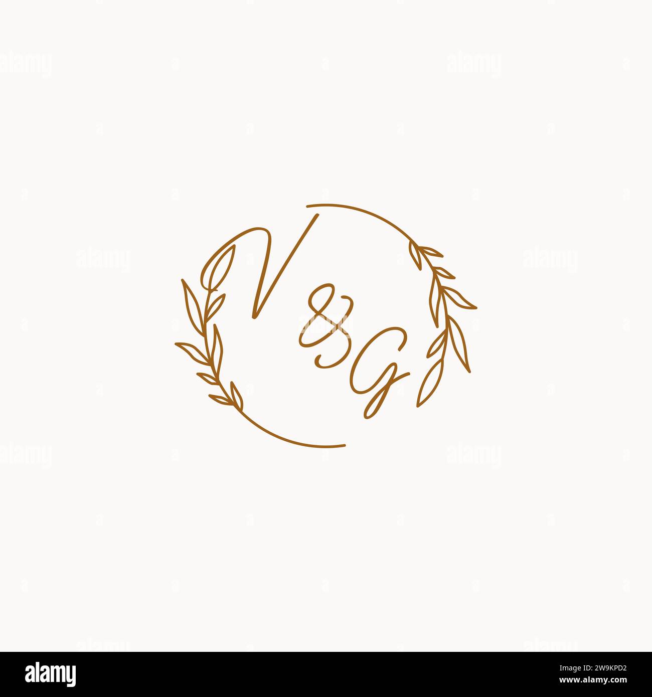 VG wedding initials logo design ideas Stock Vector