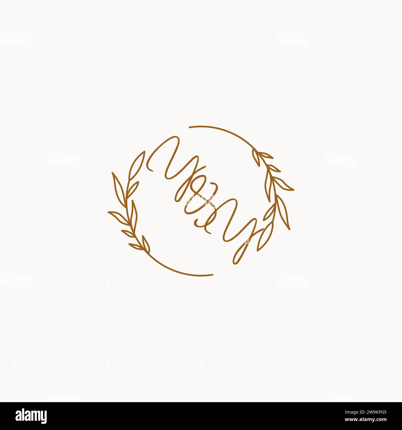 YY wedding initials logo design ideas Stock Vector