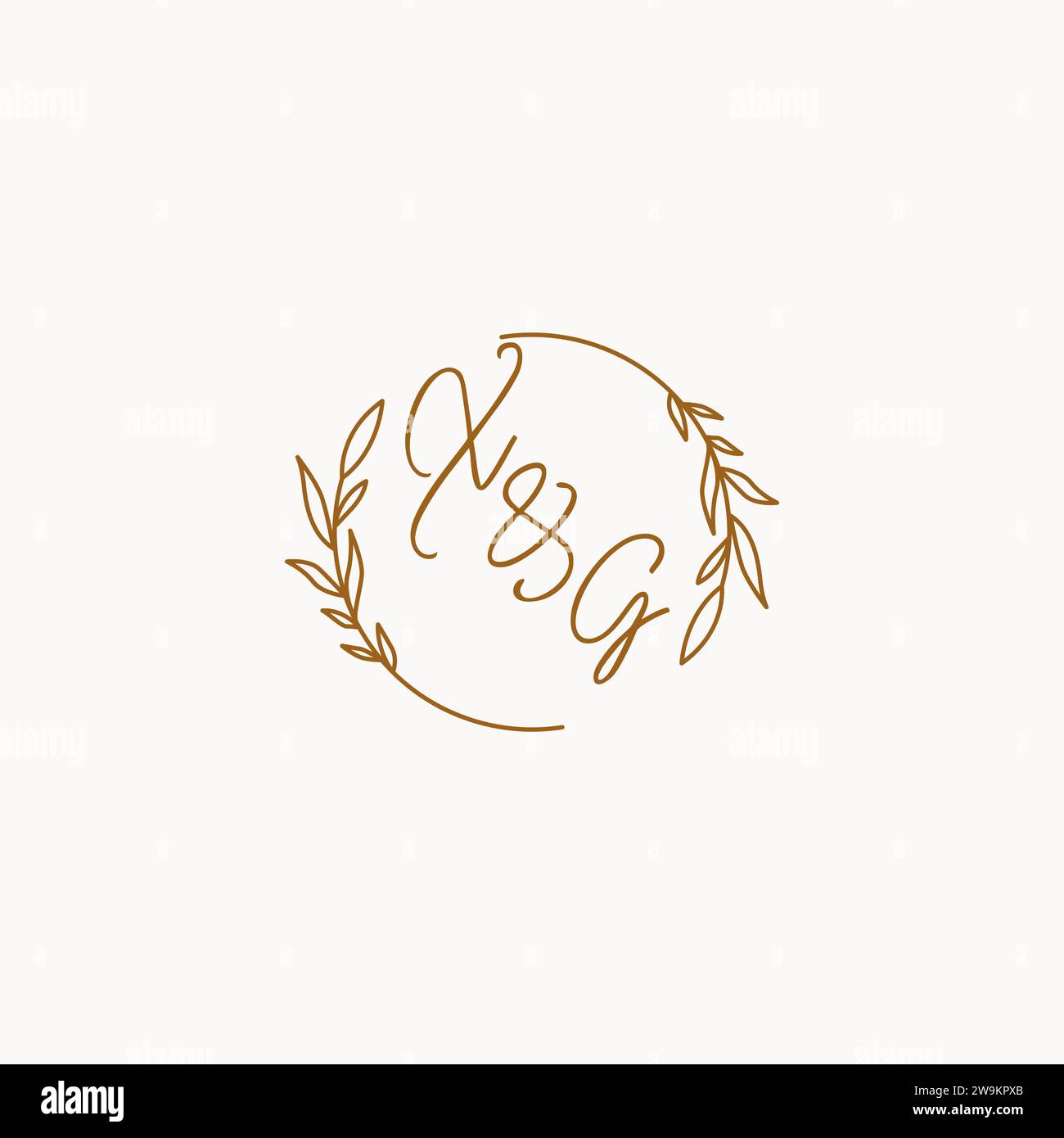 XG wedding initials logo design ideas Stock Vector