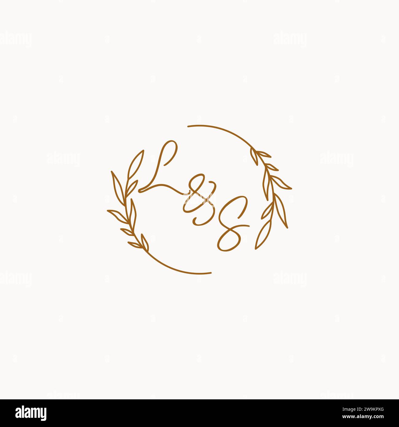 LS wedding initials logo design ideas Stock Vector