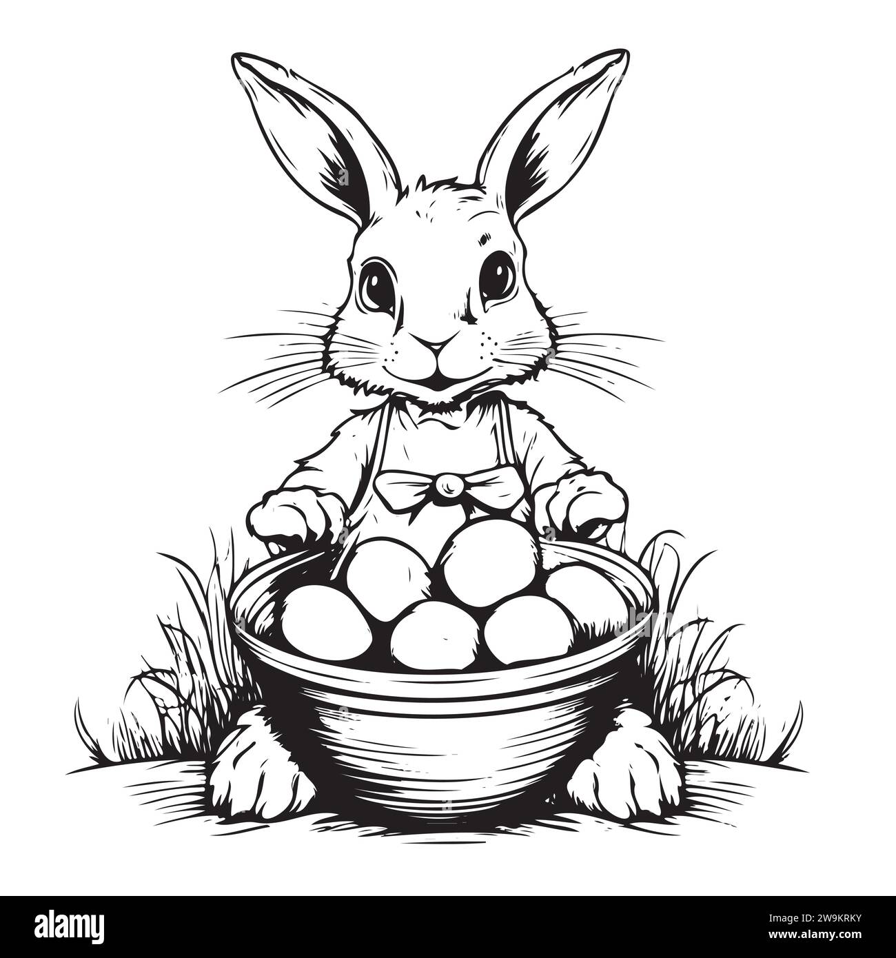 Bunny drawing Black and White Stock Photos & Images - Page 2 - Alamy