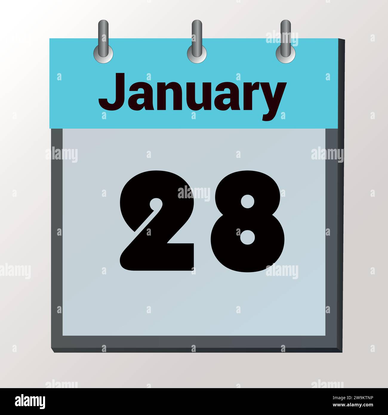 day on the calendar, vector image format, January 28 Stock Vector Image ...
