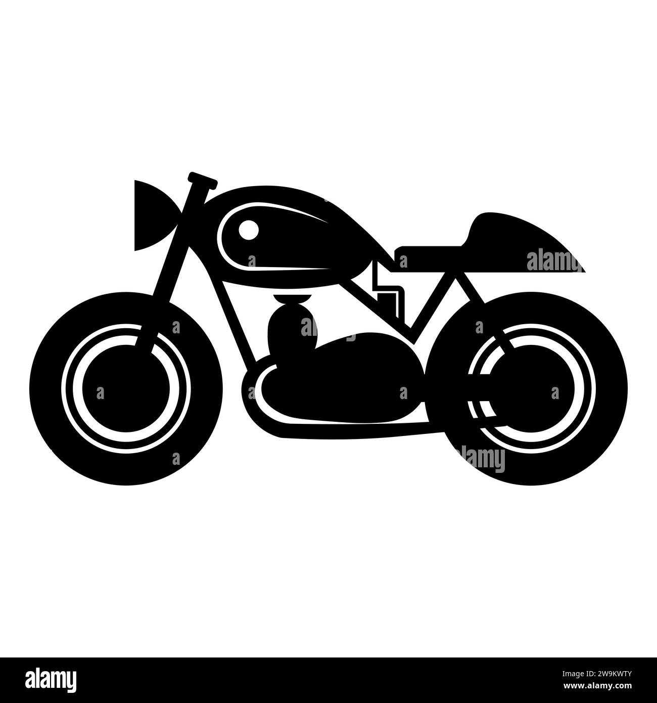 Motorbike black vector icon on white background Stock Vector