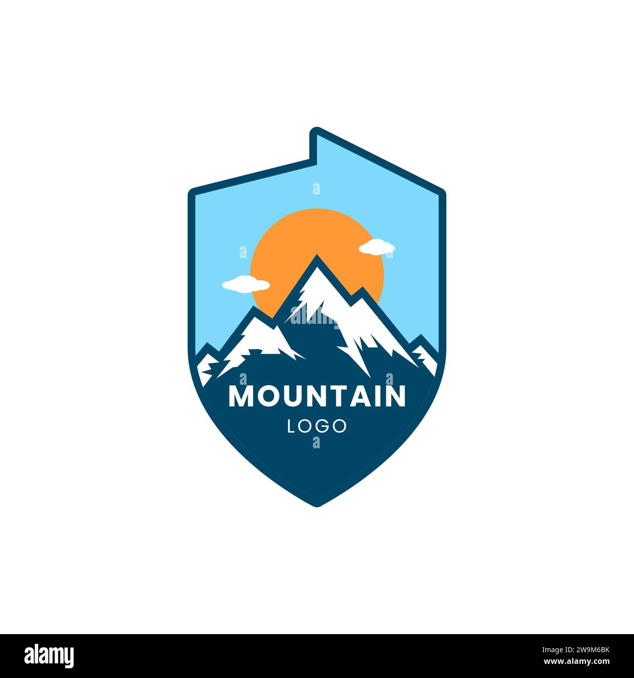 Mountain logo design. mountain logo design concept. Stock Vector