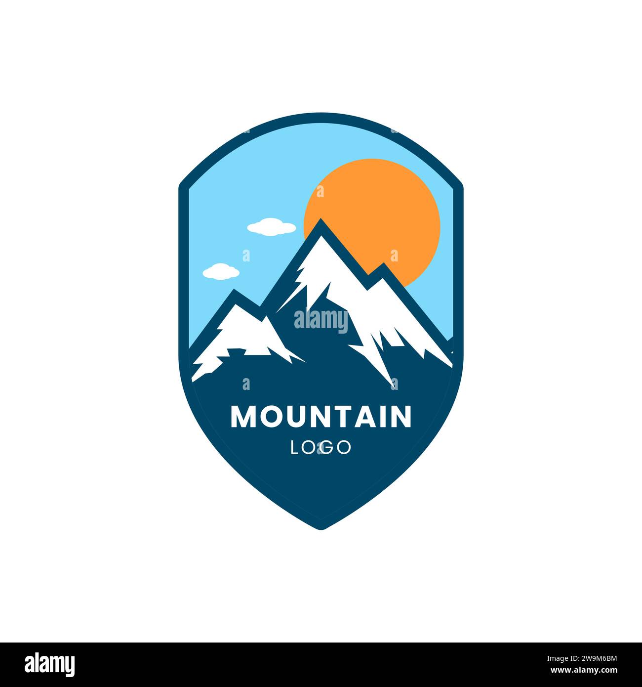 Mountain logo design. mountain logo design concept. Stock Vector