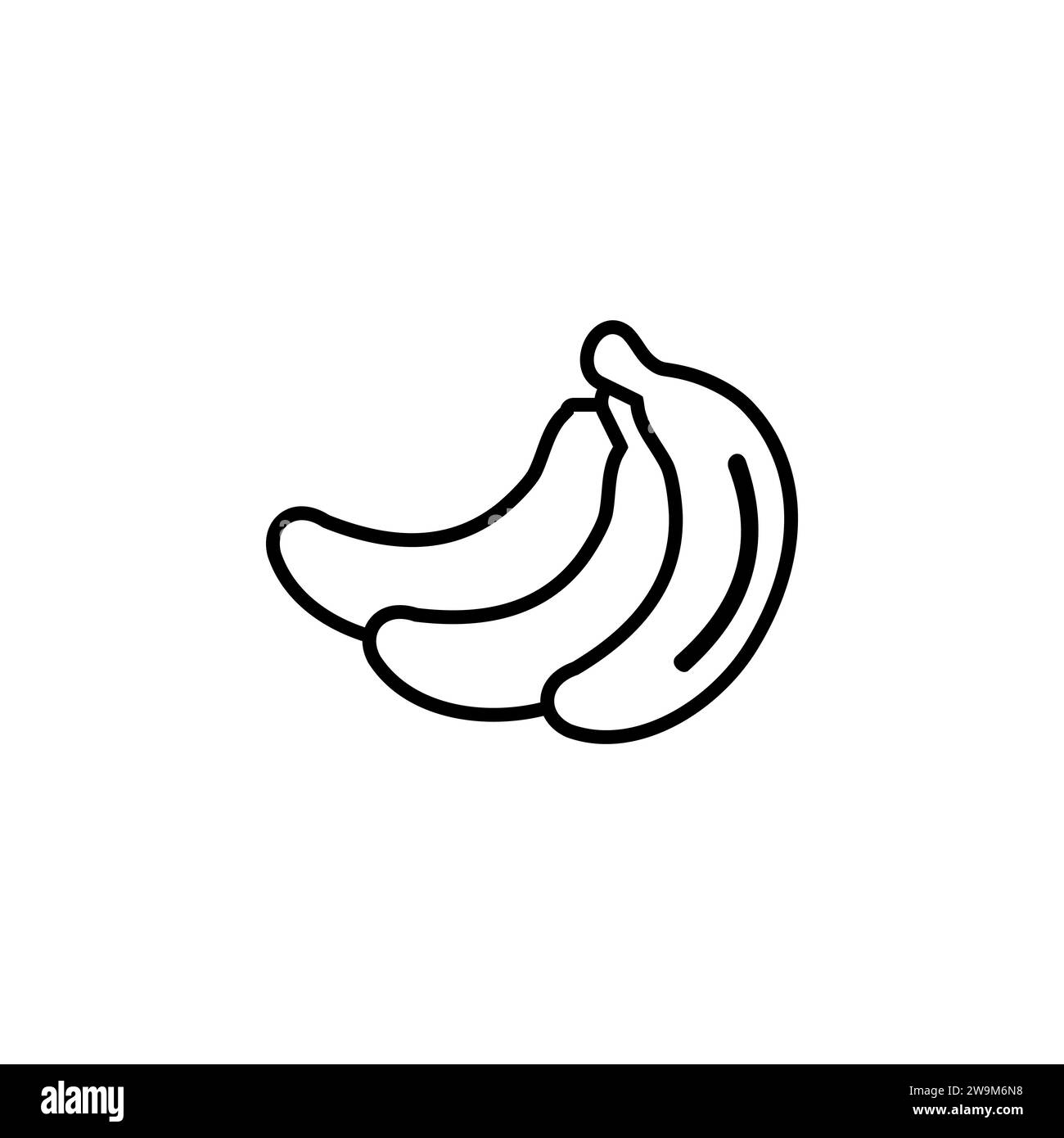 banana icon vector isolated on white background. banana icon Stock Vector