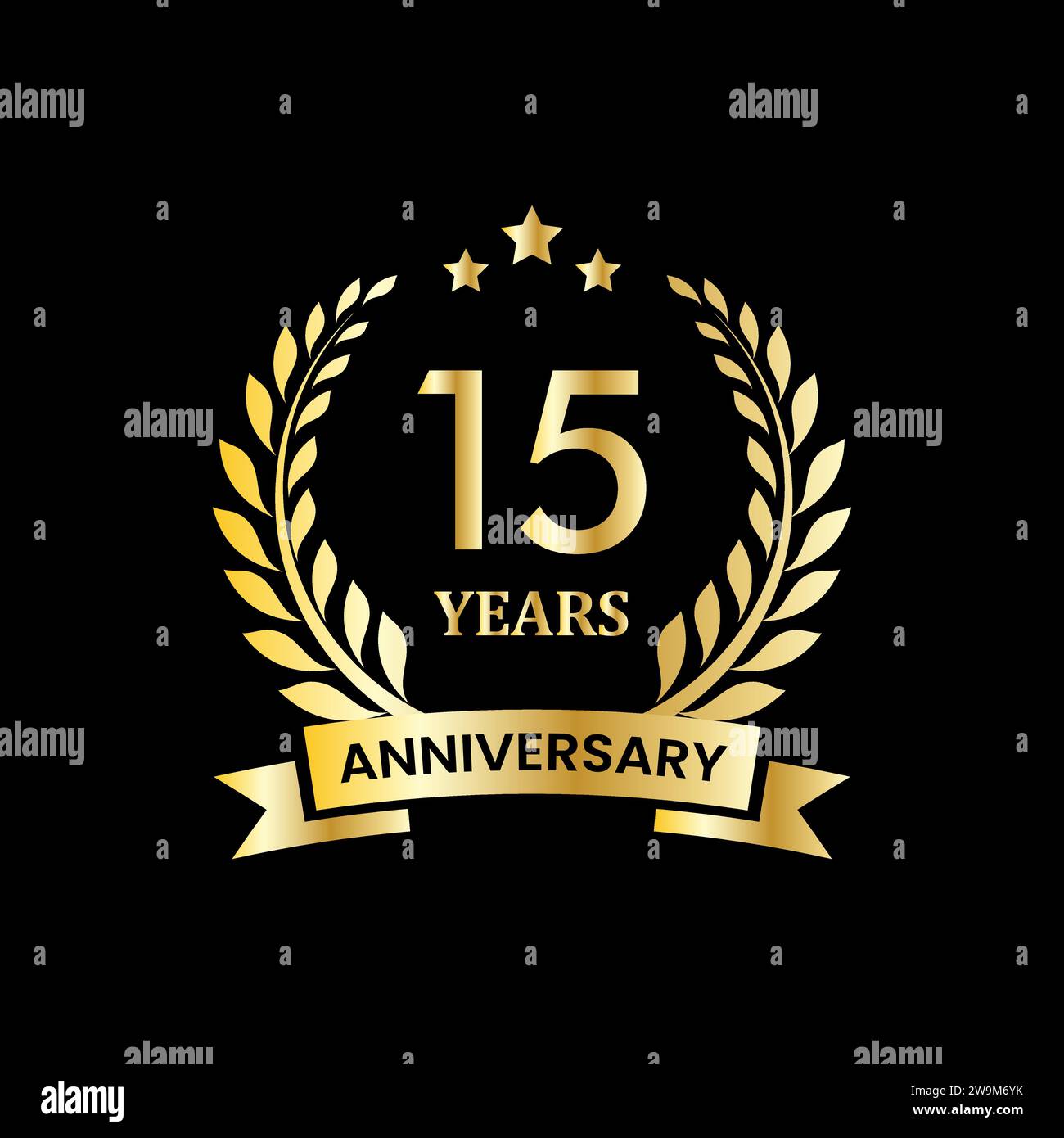anniversary badge design. anniversary logo template Stock Vector